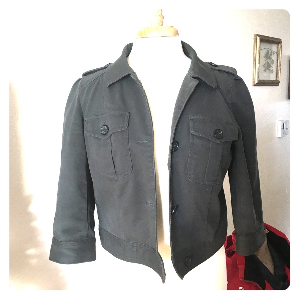 Anne Taylor Loft Grey cropped Jacket  S